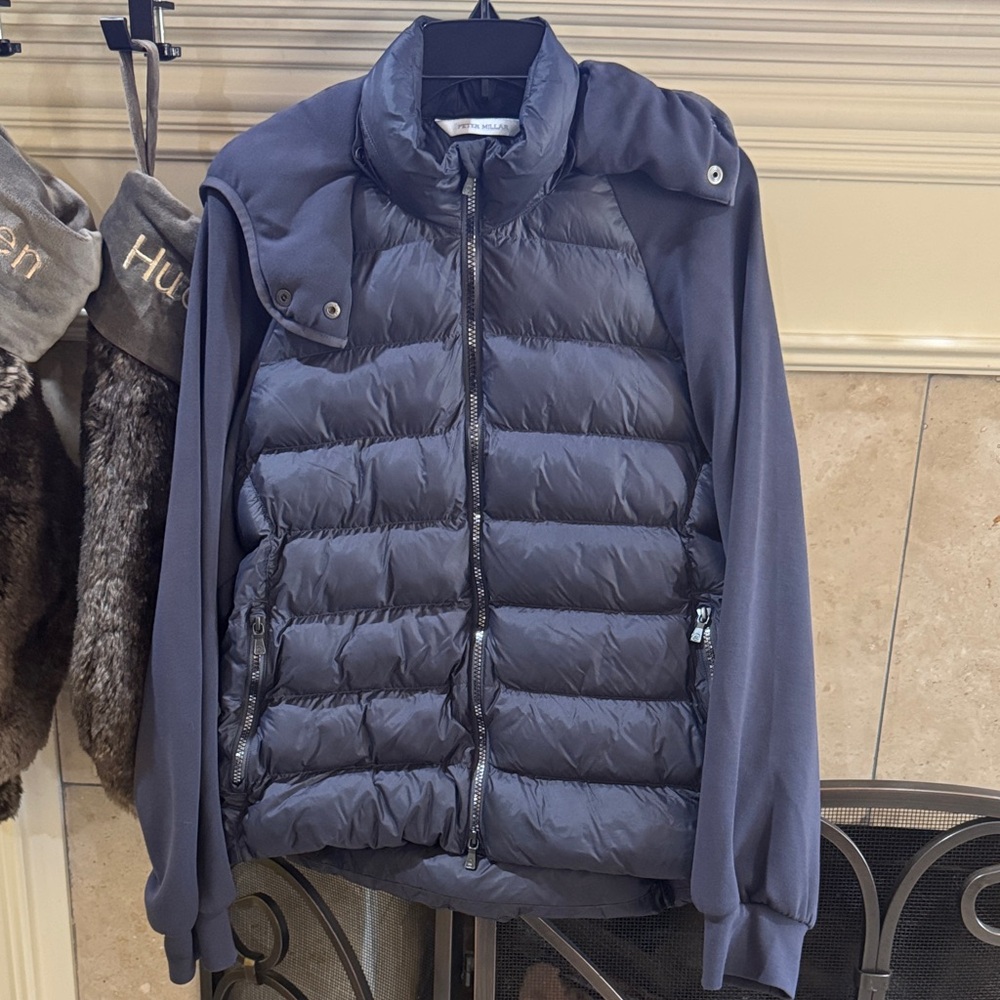Women’s Peter Millar Chiron Dark Gray Hybrid  Puffer Jacket Sz L